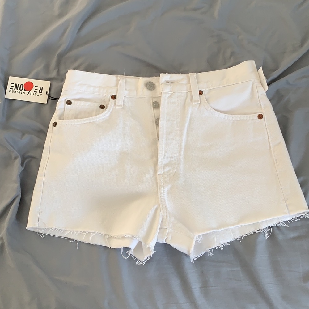 re/done white shorts